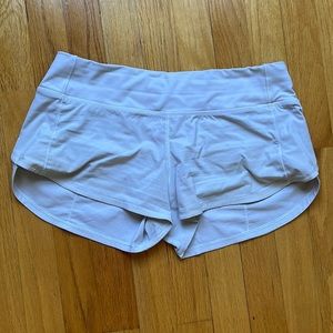 White Lulu Lemon Shorts